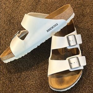 Birkenstock Classic White Slide Sandals